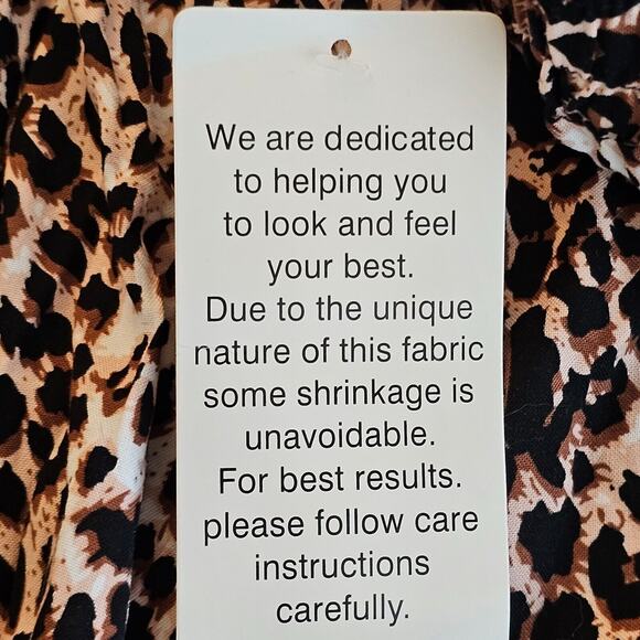 Ellos Womens Large 18 Cheetah Leopard Pull On Pants Woven Rayon Joggers New - Picture 6 of 8